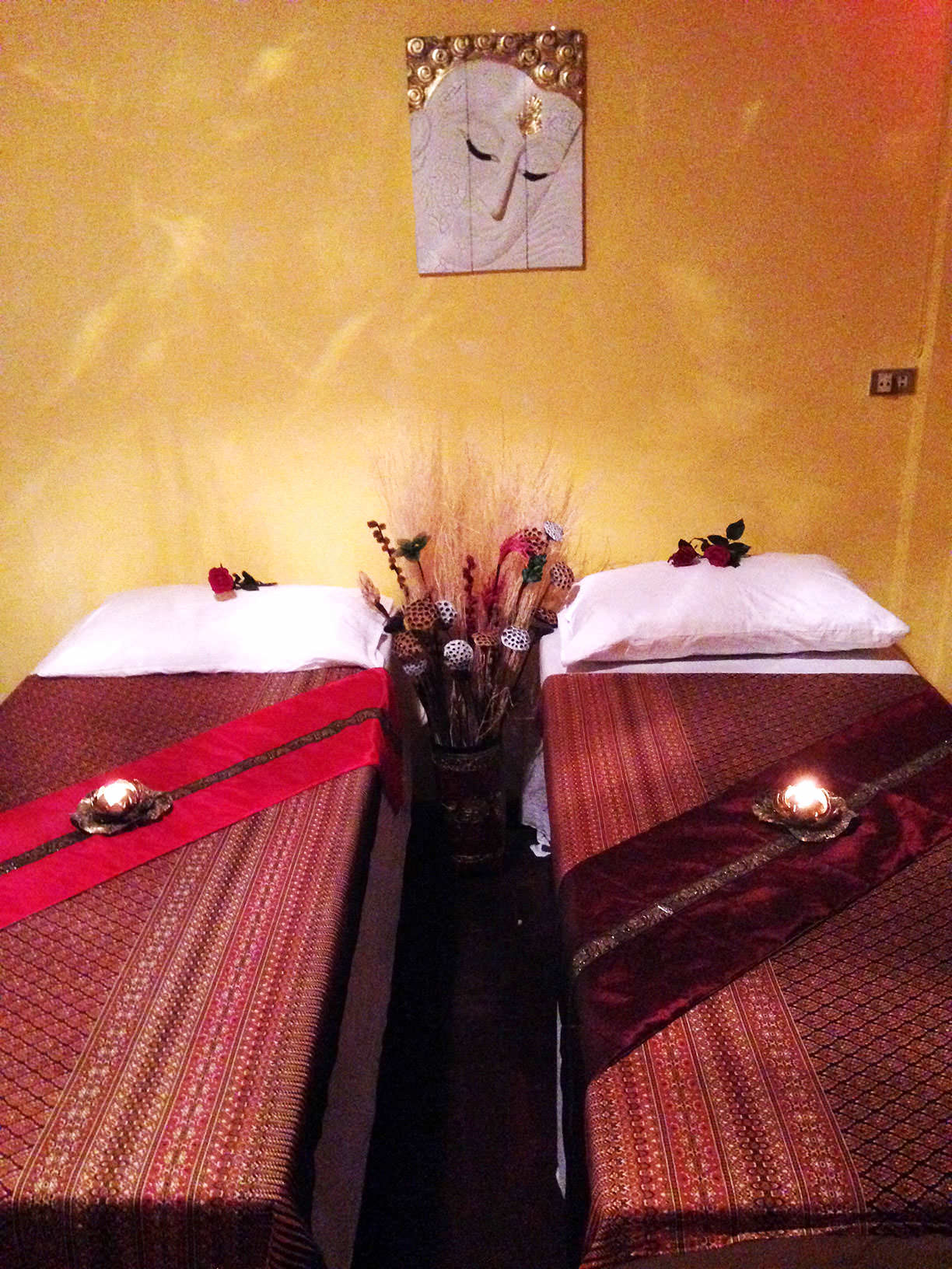 Couple massage beds at HoneyBee