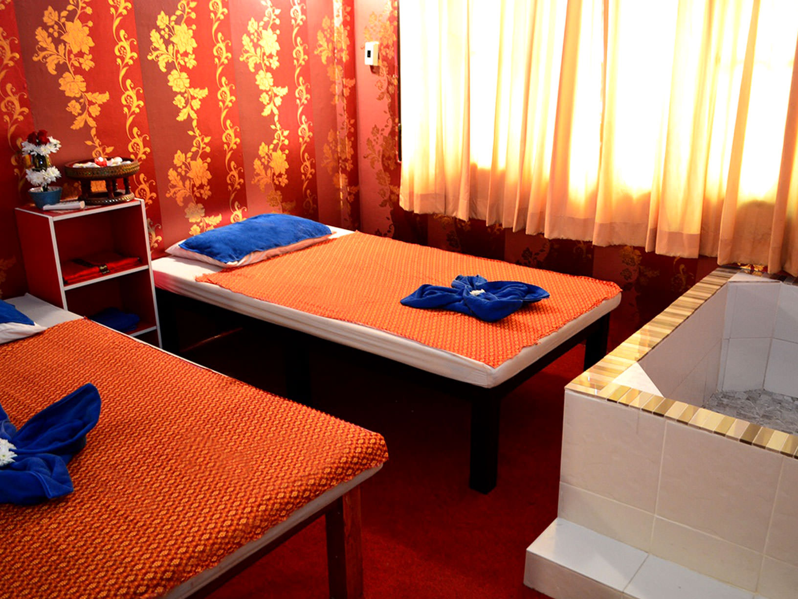 Intimate couple massage space at HoneyBee